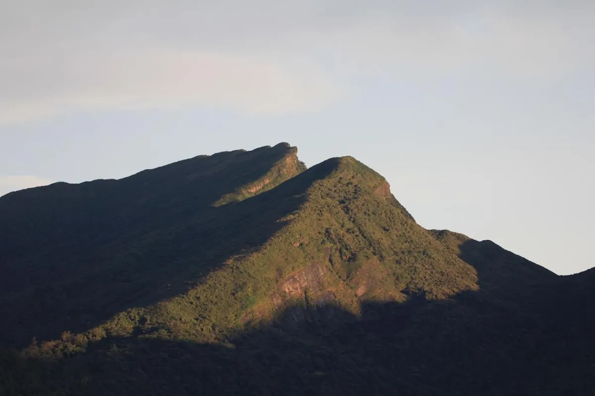 Green hills and valley under a clear sky